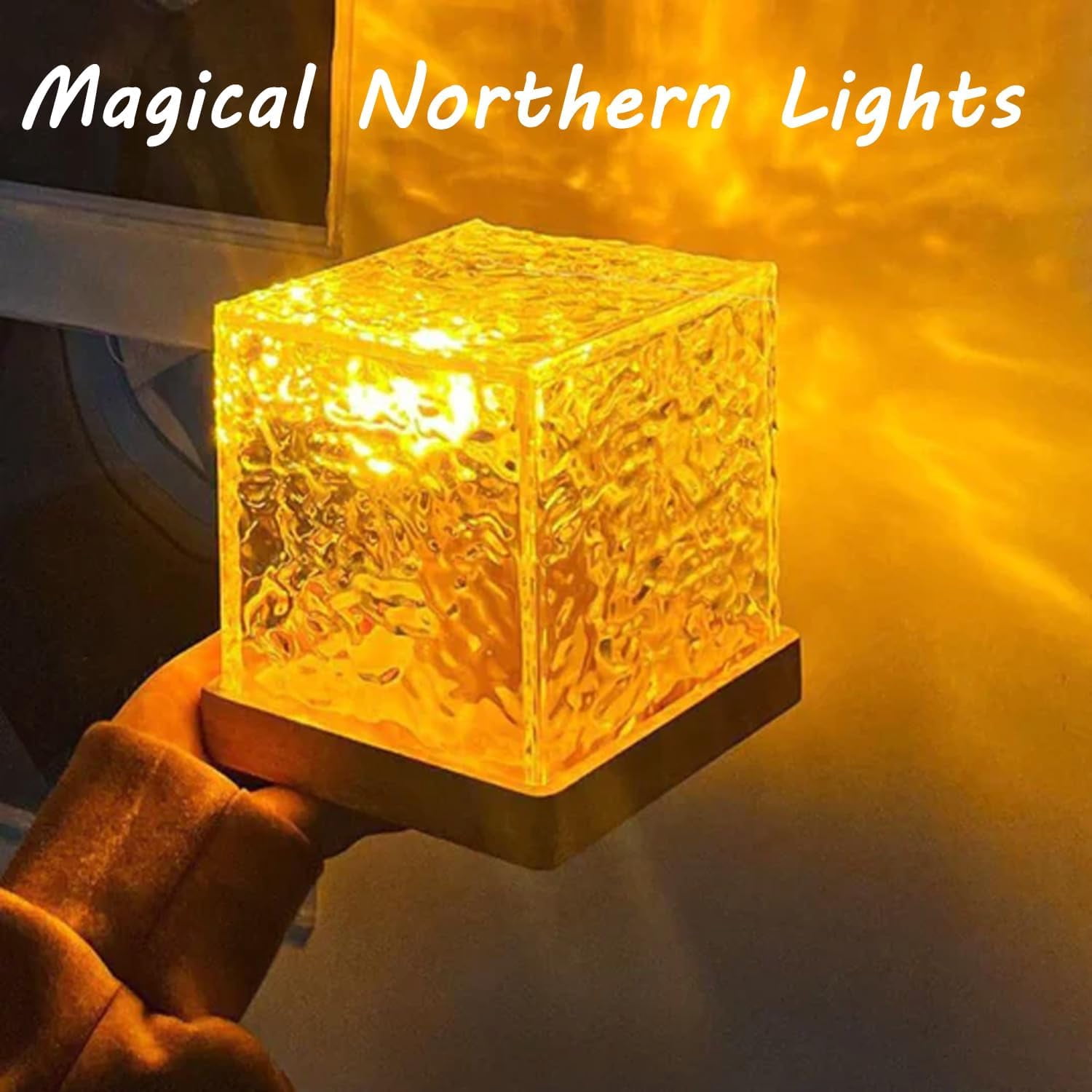 Magical Northern Lights with 16 Colors, Rechargeable Aurora Galaxy Lamp with Remote Control, Dimmable Night Light for Bedroom Decor and Gift for Teens