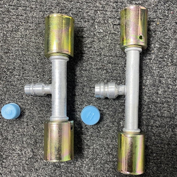 A/C Fitting #8 and #10 Female Oring Beadlock Straight with R134a pressure valve