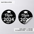 thumbnail image 4 of Koyal Wholesale 2025 Graduation Stickers, Black & White, Party Favors, Bulk 40 Pack, 2 Inch, 4 of 5