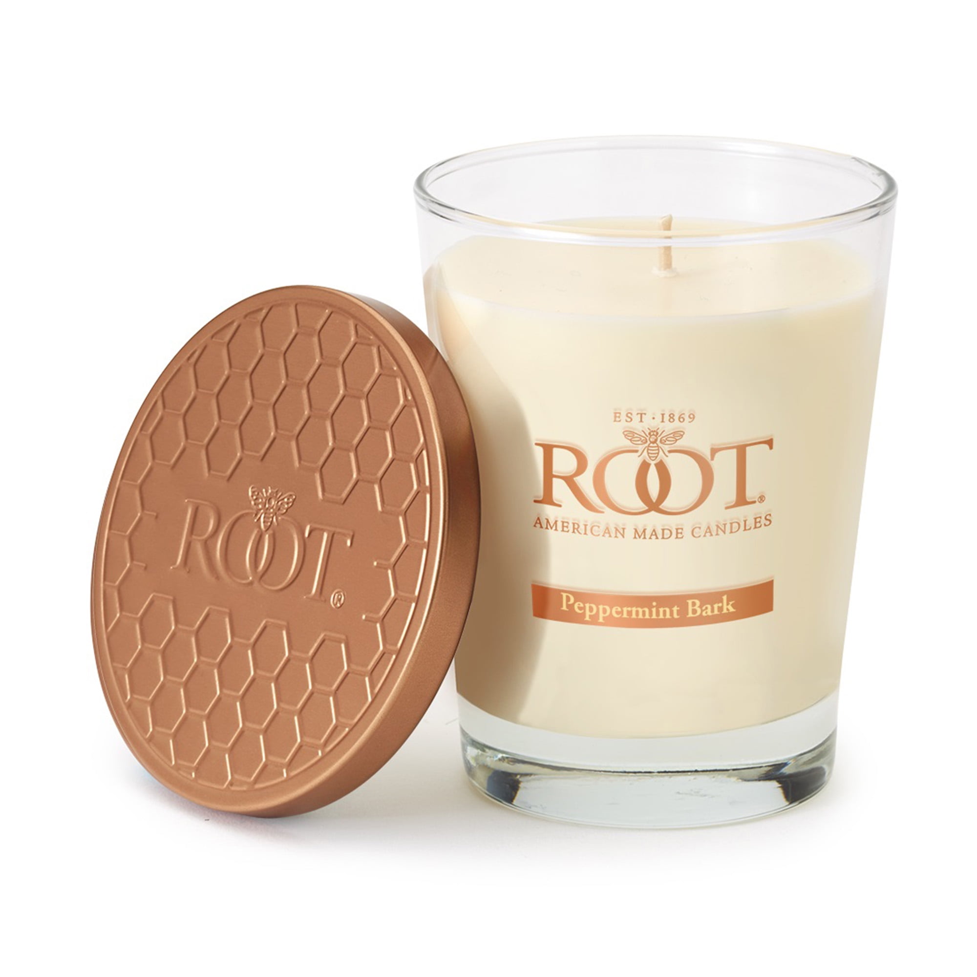 ROOT Candles Peppermint Bark 10.5 oz Large Veriglass Jar