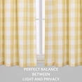 thumbnail image 5 of LingStar 2PCS Buffalo Check Rod Pocket Window Curtain Home Decor Window Treatments Small Window Curtains Set,26"x24"x2,yellow, 5 of 5