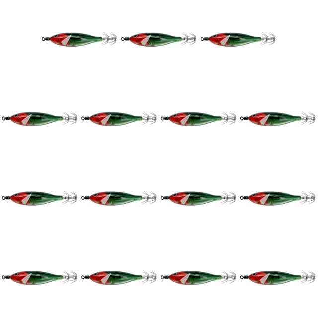 Anzuelos Luminosos Calamar 5 7g/8cm Anzuelo Doble para Pesca Nocturna ( ) Rojo Y Verde
