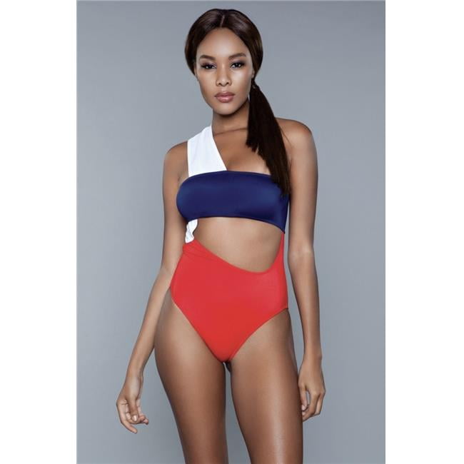 Bewicked 1973 L Rwb Women Kennedy Swimsuit 44 Red 44 White Blue Large Walmart Com