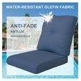 thumbnail image 4 of Patio Cushions for Outdoor Furniture - High Back and Deep Seating Outdoor Cushion for Patio Chairs Sofa Couch Loveseat Water Resistant(Blue/2 Set), 4 of 6