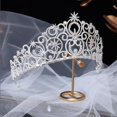 thumbnail image 4 of Diademas y coronas plateadas para mujer Glinda Bubble Crown Crown Crystal Queen Crown Princess, diademas para bodas, bailes de graduación, cumpleaños, Halloween, fiesta de Navidad, 4 of 6