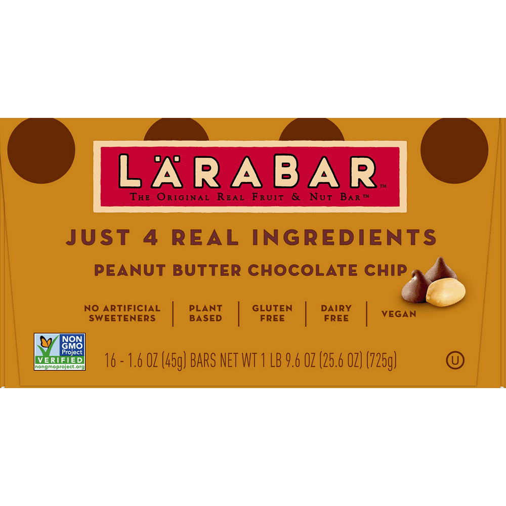 Larabar Peanut Butter Chocolate Chip, Gluten Free Vegan Fruit & Nut Bar