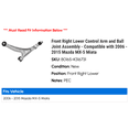 thumbnail image 2 of Front Right Lower Control Arm and Ball Joint Assembly - Compatible with 2006 - 2015 Mazda MX-5 Miata 2007 2008 2009 2010 2011 2012 2013 2014, 2 of 2