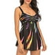 thumbnail image 1 of Toystoory Traje de baño de 2 uds para mujer, traje de baño con estampado degradado, traje de baño para mujer, traje de baño sin espalda con Traje de baño fuegos artificiales de colores XL, 1 of 6