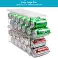 thumbnail image 3 of Sorbus Organizador de latas de refresco para refrigerador, dispensador apilable de latas con tapa para frigorífico, despensa y congelador, capacidad para 12 latas cada una, diseño transparente sin BPA, 3 of 5