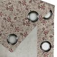 thumbnail image 3 of Ambesonne Floral Grommet Curtain Single Panel, Blossoming Spring Retro, 50"x60", Tan Coral Maroon, 3 of 5