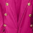 thumbnail image 4 of Summer Saving Clearance AXXD Long Sleeve Solid Pocket Button Cardigan Suit Cardigan Summer Blazers for Women Lightweight Clearance Hot Pink Size L(Us:8), 4 of 5