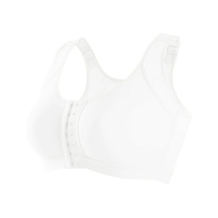 

ZMHEGW Women Plus Size Full Cup Front Button Comfort Gathers Breathable Thin No Steel Ring Underwear Bra