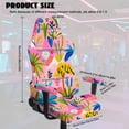 thumbnail image 5 of SCRAWLGOD Graffiti Floral Palm Tree Print Pink Print Gaming Chair Cover with Armrest Cover, Soft Computer Chair Slipcover with Armrest Cover Anti Slip Rotating Chair Protection with Elastic Band, 5 of 7