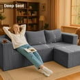 thumbnail image 5 of MOPHOTO Cloud Sectional Couch with Chaise, Comfy L Shaped Chaise Modern Modular Sofa with Deep Seat, Upholstered Couches for Living Room, Bedroom, No Assembly Required, 5 of 12