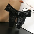 thumbnail image 3 of Seductive Women's Open Crotch Lace Panties - Low Waist, Plus Size (XL-XXXXL), Flower Embroidery, Sexy&Club Daily Wear, 3 of 3