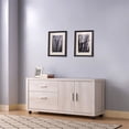 thumbnail image 4 of Smart Home Furniture 2-Drawer Contemporary Wood File Credenza in White Oak, 4 of 4