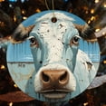 thumbnail image 4 of Ceramics Ornaments Cow Painting 3" Ceramic Christmas Ornament Cow Cattle Keepsake Funny Christmas Hanging Tree Decor Ornament Merry Xmas for Family & Friends, 4 of 8