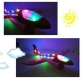 thumbnail image 3 of Foam Throwing Glider Airplane, LED Aircraft Toy, Hand Launch Foam Plane for Kids, Lightweight Durable High-Polymer, Double-Wing, Easy to Assemble and Carry, Outdoor Flying Toy for Children Aged 4-14, 3 of 4