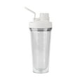thumbnail image 3 of Takeya 24 oz Tritan Plastic Shaker Bottle - Premium BPA Free Protein Shakes Mixer, Leakproof Spout Lid, Shatterproof, Cloud White, 3 of 5