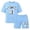 Sky Blue, variant on SGMVNU Girls 2Pcs Clothes Summer Outfits Graphic Letter Print Tee Shirt and Casual Biker Shorts Kids Streetwear Clothing Set, Size 5-6 Years, Light Green