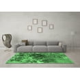 thumbnail image 3 of Ahgly Company Indoor Square Oriental Emerald Green Industrial Area Rugs, 3' Square, 3 of 4