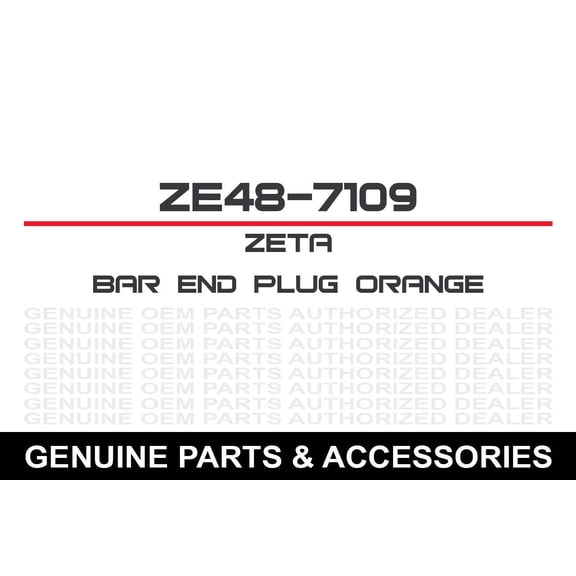 Zeta Orange 35mm O.D. Bar End Plugs (ZE48-7109)