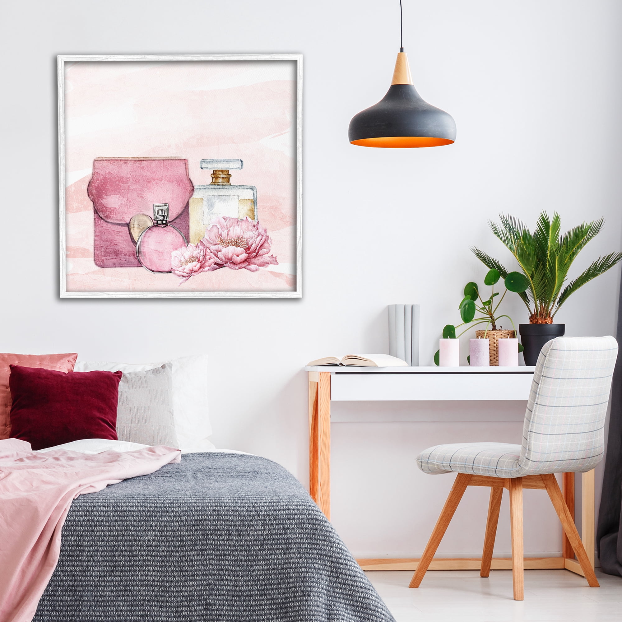Stupell Industries Blush Glam Time Collection White Framed Giclee Art, design by Kim Allen
