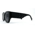 thumbnail image 3 of Womens Minimally Mod Geometric Square Rectangle Plastic Sunglasses All Black, 3 of 4