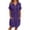 Purple, variant on Women’s Casual Shirt Dress Relaxed Fit Mid Length Long Sleeve Versatile Tunic Top Suitable for All Seasons Easy Outfit Everyday