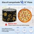 thumbnail image 2 of Lampshades 2 Pack seamless gold black tropical leaves dark Exotic botanical 13"x13"x10" Light Shade for Table Lamps Floor Lamps Drum Lamp Shades Lampshade Replacement Easy Assembly, 2 of 8