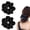 2 Black, variant on Jumbo Satin Scrunchies 7.5" Oversize Hair Ties for Thick Long Hair