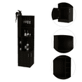 thumbnail image 3 of TUHOME Syrah Corner Bar Cabinet with Wine Storage and 8 Cubbies, Black, 3 of 9
