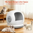 thumbnail image 6 of 75L Smart Automatic Self-Cleaning Cat Litter Box, APP Control/Integrated Safety Protection,Gray, 6 of 10