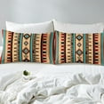 thumbnail image 2 of Western Bed Sheets Set Geometric Aztec Sheet Set Queen,Southwestern Sheets Geometry Diamond Top Sheet,Retro Exotic Stripes Western Home Decor, 2 of 7
