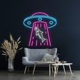 thumbnail image 2 of Handmadetneonsign UFO Abduction Shark Led Sign, UFO Shark Neon Sign, Wall Decor, UFO Shark Led, 2 of 5