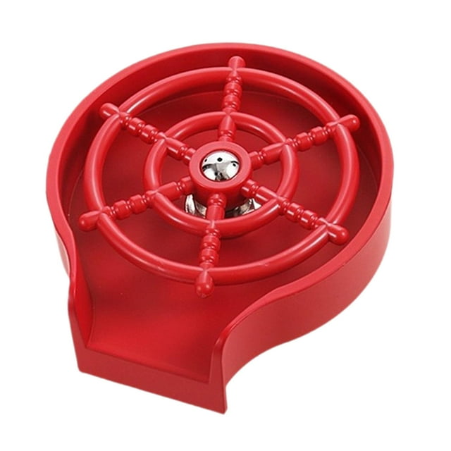 DOLITY Glass Cup Rinser for Kitchen Sink,Automatic,Cup Washer,Sink Attachment Bottle Washer Bottle Cleaner for Restaurant Home Hotel Red