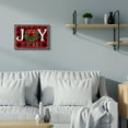 thumbnail image 2 of Stupell Industries Joy To World Christmas Charm Buffalo Plaid Black Framed Design by Deborah Brown, 2 of 8