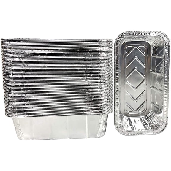Disposable Aluminum Foil Loaf Pans 2 lb – Baking Pans for Bread & Cakes, No Lids, 10 Ct