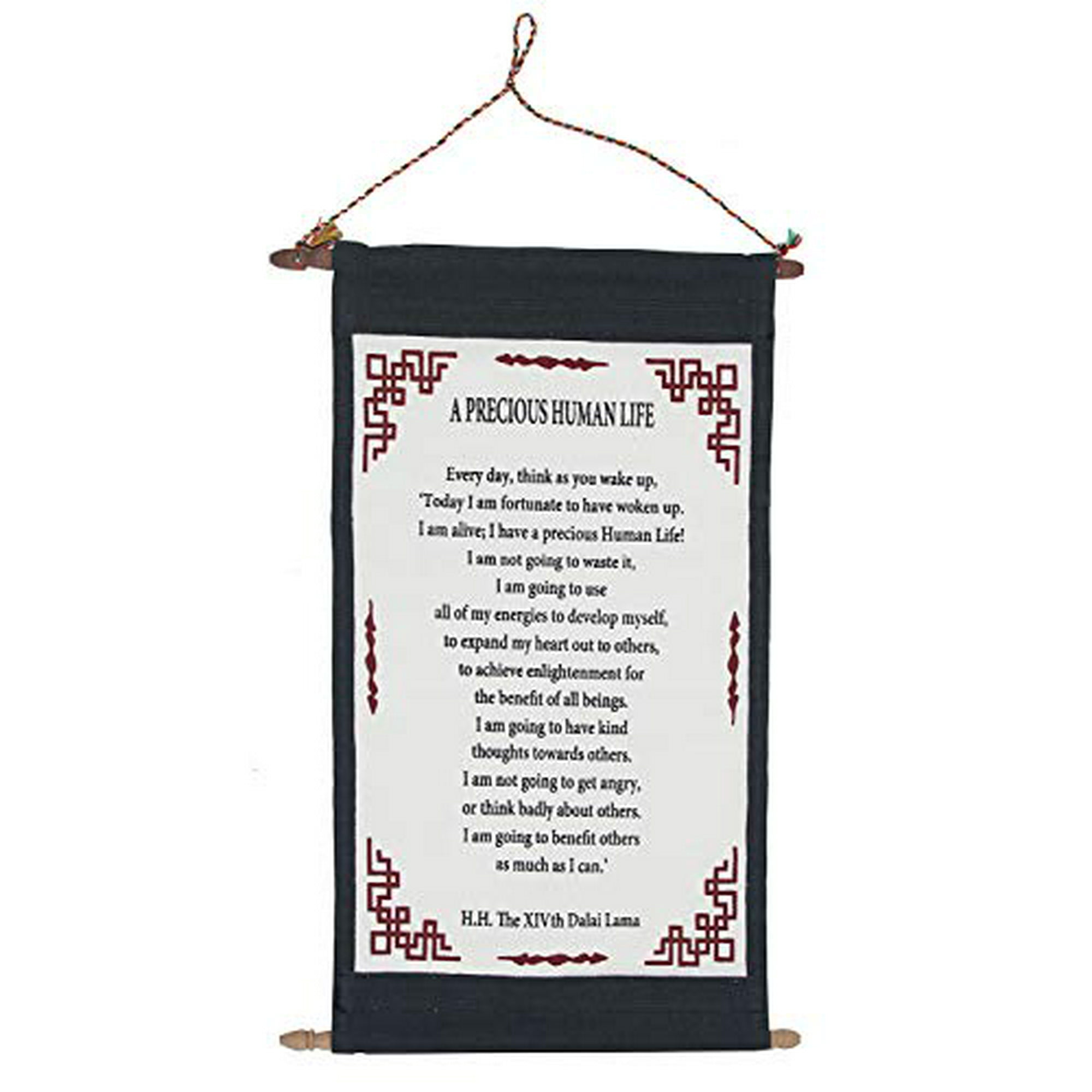 A Precious Human Life Dalai Lama Citations Du Dalaï Lama ~ Bois Naturel ~ "Une Vie Humaine Précieuse" ~  Décoration Murale À Message Inspirant À Suspendre (Precious Human Life 1) |  Walmart Canada