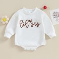 thumbnail image 2 of YDFCWXW Toddler Baby Girl Clothes Long Sleeve Pullover Sweatshirt Romper Winter Outfits (White, 12-18 Months), 2 of 9