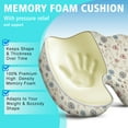 thumbnail image 5 of Premium Floral Pattern Memory Foam Seat Cushion Ergonomic Chair Pad for Office Chair, Car, Airplane & Bleachers Sciatica, Tailbone Hip & Back Pain Relief - Chair Cushion for Long Office Workers., 5 of 5