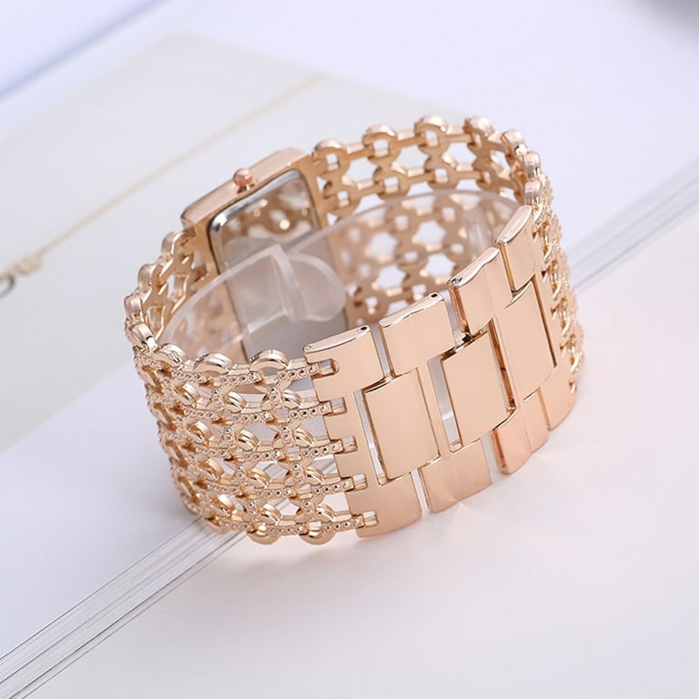 Superb Women Casual Quartz Stainless Steel Band Marble Strap Watch Analog