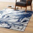 thumbnail image 2 of 5' x 8' Blue Watercolor Indoor Area Rug, 2 of 3