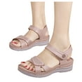 thumbnail image 3 of Itsun Wedge Platform Sandals, Women's Sport Athletic Sandals Outdoor Hiking Sandals Pink, 3 of 5