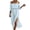 A2_Light Blue#women's off shoulder dresses, variant on Lcziwo Off Shoulder Midi Dress for Women Side Slit Lace Patch Cotton Flowy Sundress Casual Loose Beach Vacation Dresses Gray,S