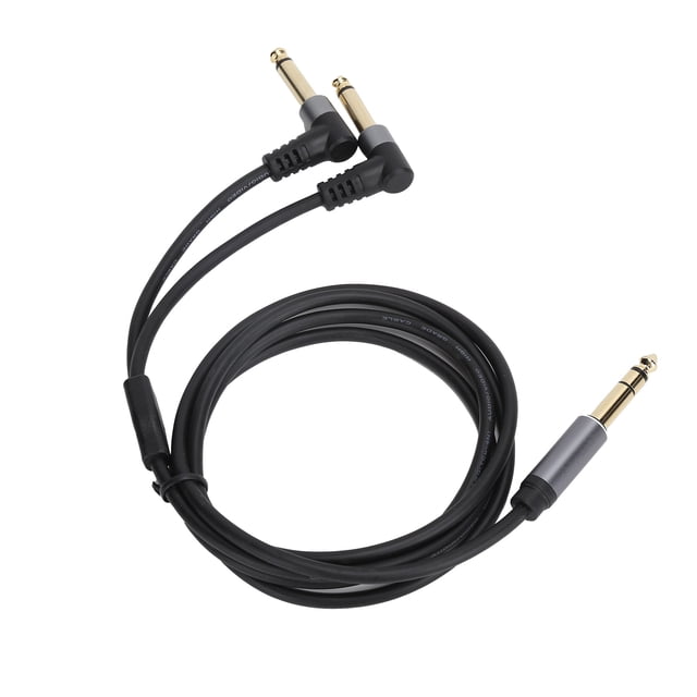 Cable adaptador estéreo de 6,35 mm a mono de 6,35 mm, 1,5 m/4,9 pies, cable divisor de audio macho a macho
