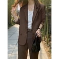thumbnail image 3 of ZANZEA Women Lapel Collar Long Sleeve Blazer Solid Casual Suit Coat Outwear, 3 of 6