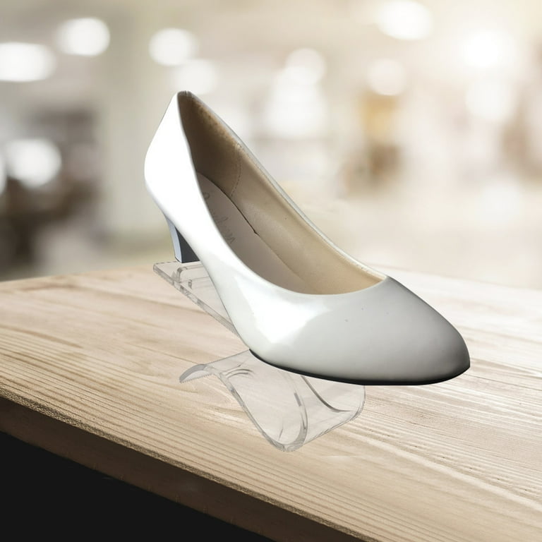 Display Shoe Acrylic Sandal Rack Stand High Holder Riser Stands