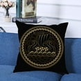 thumbnail image 6 of Throw Pillow Cover Viking Drakkar Ship Sailing Stormy Sea and Mythical Tree Yggdrasil Black Adventure Square Decorative Throw Pillow Cushion Case for Home Sofa Car 18 x 18 Inches Pillowcase, 6 of 6