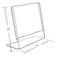thumbnail image 2 of Azar 112741 Vertical Slanted, L-Shape 2-Inch Width by 3-Inch Height Acrylic Sign Holder, 10-Piece Set, 2 of 4